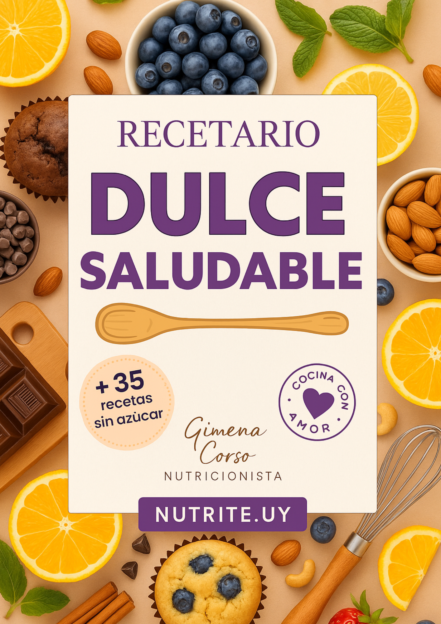 Recetario 5: Dulce saludable – sin azúcar