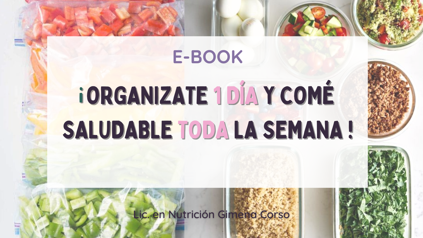 📘 E-book – Organización de comidas (meal prep inteligente)